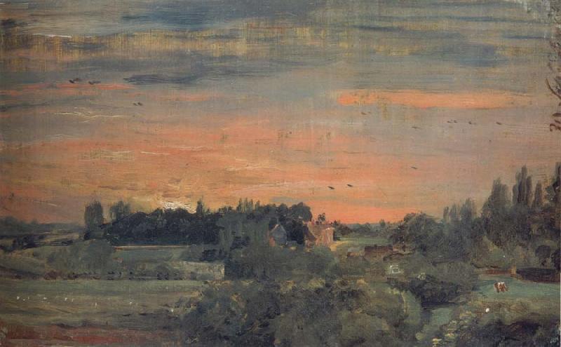 John Constable View towards the rectory,East Bergholt 30 September 1810 oil painting image